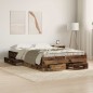 vidaXL Struttura del Letto con Cassetti Legno Vecchio 120x190 cm Legno Ingegnerizzato
