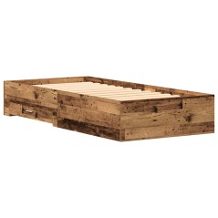 vidaXL Letto in Legno Vecchio 100x200 cm in Legno Ingegnerizzato
