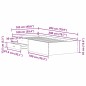 vidaXL Letto in Legno Vecchio 100x200 cm in Legno Ingegnerizzato
