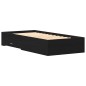 vidaXL Struttura del letto Nero Rovere 100x200 cm Legno ingegnerizzato vidaXL Struttura del letto Nero Rovere 100x200 cm Legno ingegnerizzato
