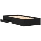 vidaXL Struttura del letto Nero Rovere 100x200 cm Legno ingegnerizzato vidaXL Struttura del letto Nero Rovere 100x200 cm Legno ingegnerizzato