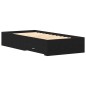 vidaXL Struttura del letto Nero Rovere 100x200 cm Legno ingegnerizzato vidaXL Struttura del letto Nero Rovere 100x200 cm Legno ingegnerizzato