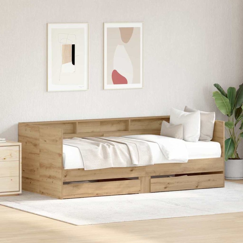 vidaXL Daybed in Rovere Artigianale Rovere artigianale Legno ingegnerizzato vidaXL Daybed in Rovere Artigianale Rovere artigianale Legno ingegnerizzato