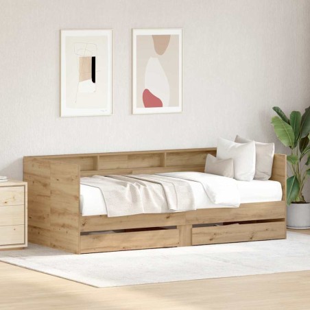 vidaXL Daybed in Rovere Artigianale Rovere artigianale Legno ingegnerizzato