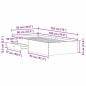 Rete letto vidaXL in legno antico 90x190 cm in legno ingegnerizzato