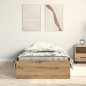 Struttura Letto vidaXL Artisan Rovere 90x190 cm Legno Ingegnerizzato Struttura Letto vidaXL Artisan Rovere 90x190 cm Legno Ingegnerizzato