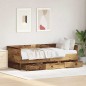 vidaXL Letto a Giorno Rustico Legno Antico Legno ingegnerizzato
