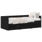 vidaXL Daybed Rovere nero Legno ingegnerizzato 90 x 200 cm Durevole vidaXL Daybed Rovere nero Legno ingegnerizzato 90 x 200 cm Durevole
