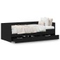 vidaXL Daybed Rovere nero Legno ingegnerizzato 90 x 200 cm Durevole vidaXL Daybed Rovere nero Legno ingegnerizzato 90 x 200 cm Durevole