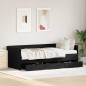 vidaXL Daybed Rovere nero Legno ingegnerizzato 90 x 200 cm Durevole vidaXL Daybed Rovere nero Legno ingegnerizzato 90 x 200 cm Durevole