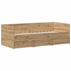vidaXL Daybed Rovere Artigianale Legno Ingegnerizzato 90 x 190 cm