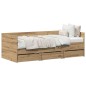 vidaXL Daybed Rovere Artigianale Legno Ingegnerizzato 90 x 190 cm vidaXL Daybed Rovere Artigianale Legno Ingegnerizzato 90 x 190 cm
