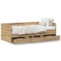 vidaXL Daybed Rovere Artigianale Legno Ingegnerizzato 90 x 190 cm vidaXL Daybed Rovere Artigianale Legno Ingegnerizzato 90 x 190 cm
