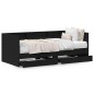 vidaXL Daybed in Rovere Nero con Cassetti Rovere Nero Legno ingegnerizzato
