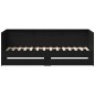 vidaXL Daybed in Rovere Nero con Cassetti Rovere Nero Legno ingegnerizzato