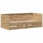 vidaXL Divano Letto con Cassetti Rovere Artigianale Legno Ingenerizzato vidaXL Divano Letto con Cassetti Rovere Artigianale Legno Ingenerizzato