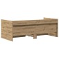 vidaXL Divano Letto con Cassetti Rovere Artigianale Legno Ingenerizzato vidaXL Divano Letto con Cassetti Rovere Artigianale Legno Ingenerizzato
