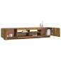 Set Mobili TV 2pz con Luci LED Rovere Fumo in Legno Multistrato Set Mobili TV 2pz con Luci LED Rovere Fumo in Legno Multistrato