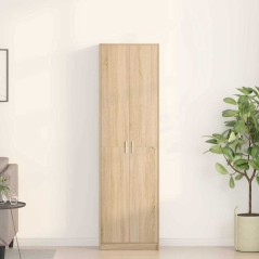 vidaXL Armadio Rovere Sonoma 55x25x189 cm Legno Ingegnerizzato