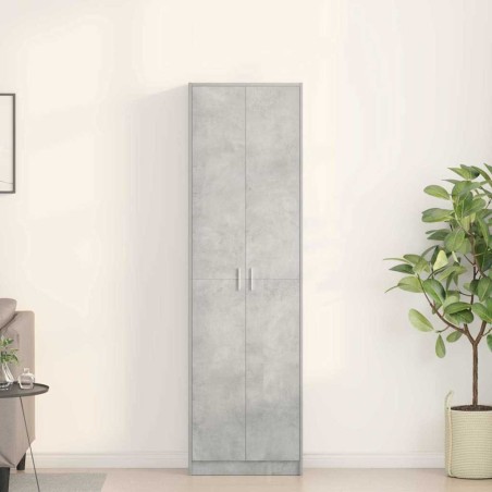 vidaXL Armadio Grigio Cemento 55x25x189 cm in Legno Ingegnerizzato