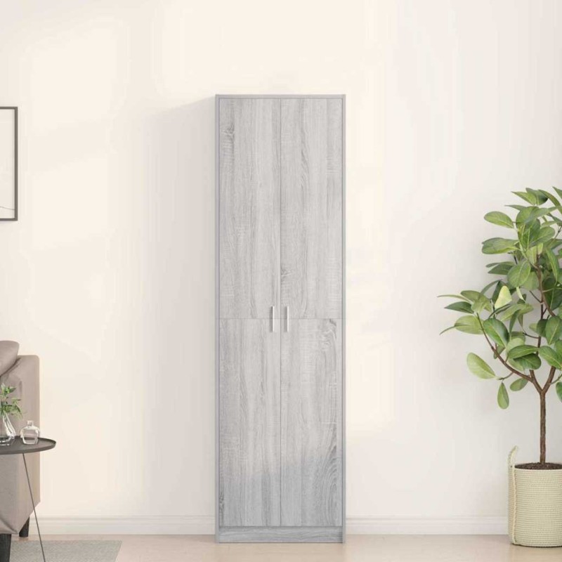 vidaXL Armadio Grigio Sonoma 55x25x189 cm Legno Ingegnerizzato vidaXL Armadio Grigio Sonoma 55x25x189 cm Legno Ingegnerizzato