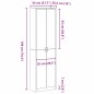 vidaXL Armadio Grigio Sonoma 55x25x189 cm Legno Ingegnerizzato vidaXL Armadio Grigio Sonoma 55x25x189 cm Legno Ingegnerizzato