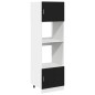 vidaXL Armadio per microonde rovere nero 60x57x207 cm, in legno ingegnerizzato