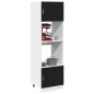vidaXL Armadio per microonde rovere nero 60x57x207 cm, in legno ingegnerizzato