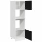 vidaXL Armadio per microonde rovere nero 60x57x207 cm, in legno ingegnerizzato