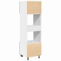vidaXL Armadio per microonde rovere nero 60x57x207 cm, in legno ingegnerizzato