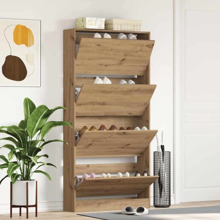 vidaXL Armadio per Scarpe Rovere Artigianale Legno Ingegnerizzato