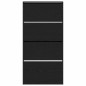 vidaXL Armadio per Scarpe Rovere nero Legno ingegnerizzato