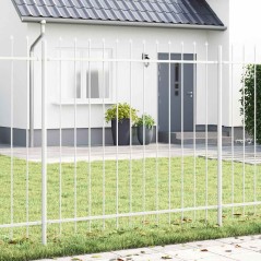 vidaXL Recinzione per Giardino Bianco 5.1 x 1 m