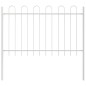 vidaXL Recinzione da Giardino con Parte Superiore a Cerchio - 3.4x1.2 m - Acciaio vidaXL Recinzione da Giardino con Parte Superiore a Cerchio - 3.4x1.2 m - Acciaio
