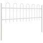vidaXL Recinzione da Giardino con Punta ad Arco Bianca 5,1x0,6 m in Acciaio vidaXL Recinzione da Giardino con Punta ad Arco Bianca 5,1x0,6 m in Acciaio