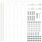 vidaXL Recinzione da Giardino con Punta ad Arco Bianca 5,1x0,6 m in Acciaio vidaXL Recinzione da Giardino con Punta ad Arco Bianca 5,1x0,6 m in Acciaio