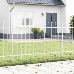 vidaXL Recinzione per Giardino Bianco 5.1 x 1 m