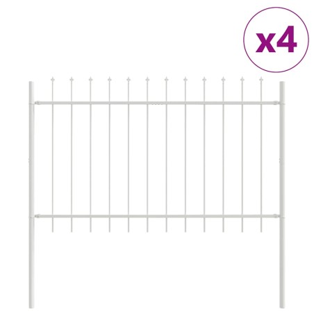 vidaXL Recinzione per Giardino Bianco 5.1 x 1 m