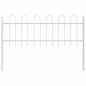 vidaXL Recinzione da Giardino con Parte Superiore ad Arco - Bianca, 6,8m x 0,6m, in Acciaio vidaXL Recinzione da Giardino con Parte Superiore ad Arco - Bianca, 6,8m x 0,6m, in Acciaio