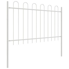 vidaXL Recinzione da Giardino con Arco Bianco - 6,8x0,8 m in Acciaio