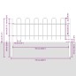 vidaXL Recinzione da Giardino con Arco Bianco - 6,8x0,8 m in Acciaio vidaXL Recinzione da Giardino con Arco Bianco - 6,8x0,8 m in Acciaio