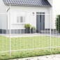 vidaXL Recinzione da Giardino con Parte Superiore a Cerchio Bianca, 6,8x1,5 m in Acciaio vidaXL Recinzione da Giardino con Parte Superiore a Cerchio Bianca, 6,8x1,5 m in Acciaio