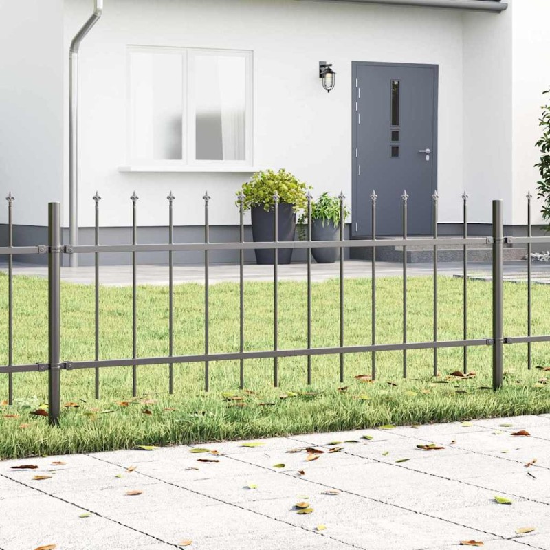 vidaXL Recinzione per Giardino Grigio 5.1 x 1 m vidaXL Recinzione per Giardino Grigio 5.1 x 1 m