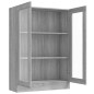 Mobile Vetrina Grigio Sonoma 82,5x30,5x115 cm Legno Multistrato Mobile Vetrina Grigio Sonoma 82,5x30,5x115 cm Legno Multistrato