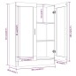 Mobile Vetrina Grigio Sonoma 82,5x30,5x115 cm Legno Multistrato Mobile Vetrina Grigio Sonoma 82,5x30,5x115 cm Legno Multistrato
