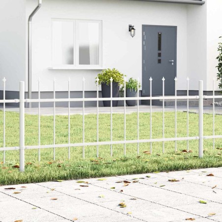 vidaXL Recinzione per Giardino Bianco 5.1 x 1 m