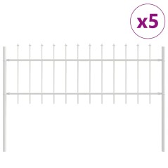 vidaXL Recinzione per Giardino Bianco 5.1 x 1 m