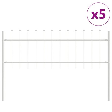 vidaXL Recinzione per Giardino Bianco 5.1 x 1 m