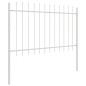 vidaXL Recinzione per Giardino Bianco 5.1 x 1 m Acciaio Galvanizzato vidaXL Recinzione per Giardino Bianco 5.1 x 1 m Acciaio Galvanizzato