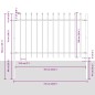 vidaXL Recinzione per Giardino Bianco 5.1 x 1 m Acciaio Galvanizzato vidaXL Recinzione per Giardino Bianco 5.1 x 1 m Acciaio Galvanizzato
